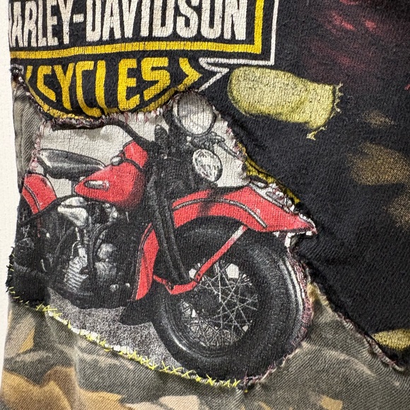 Custom Harley-Davidson Men’s Camo Graphic Work Pants - Green/Brown one of one - Picture 3 of 9